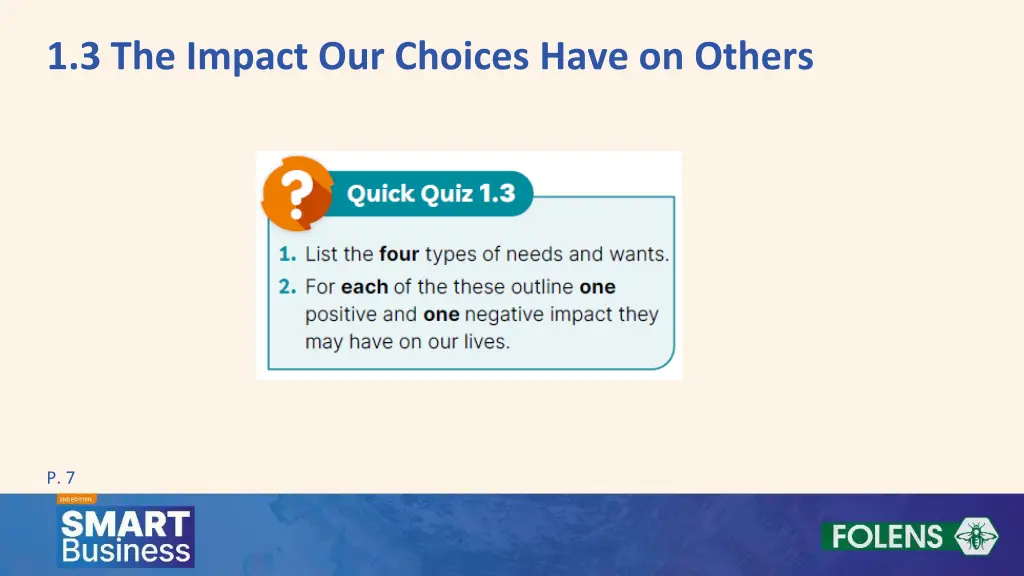 1 3 the impact our choices have on others 2