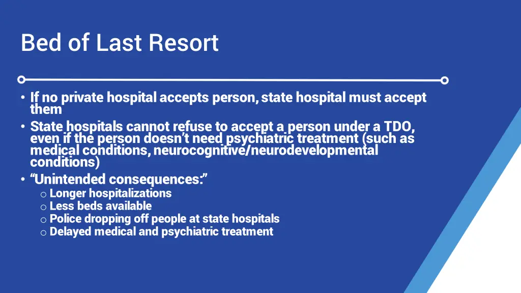 bed of last resort
