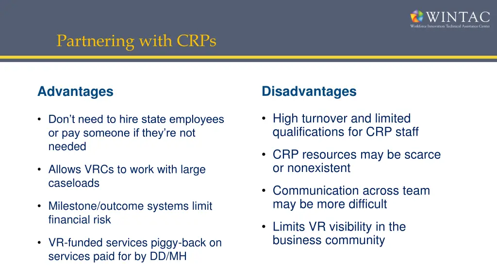 partnering with crps