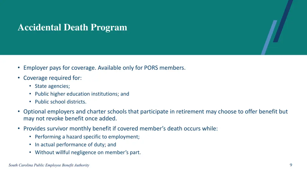 accidental death program