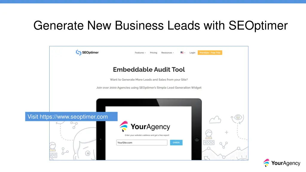generate new business leads with seoptimer