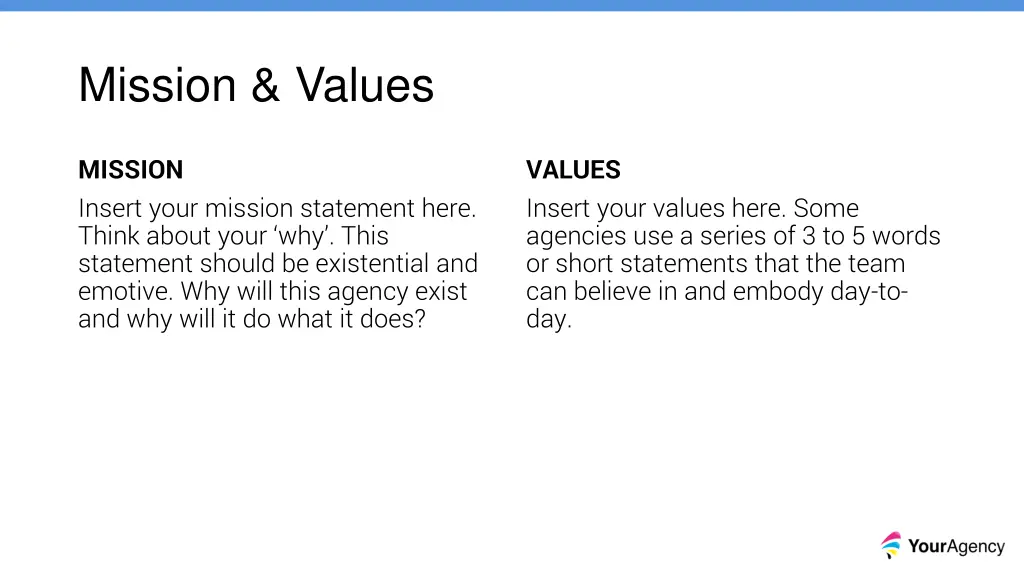 mission values