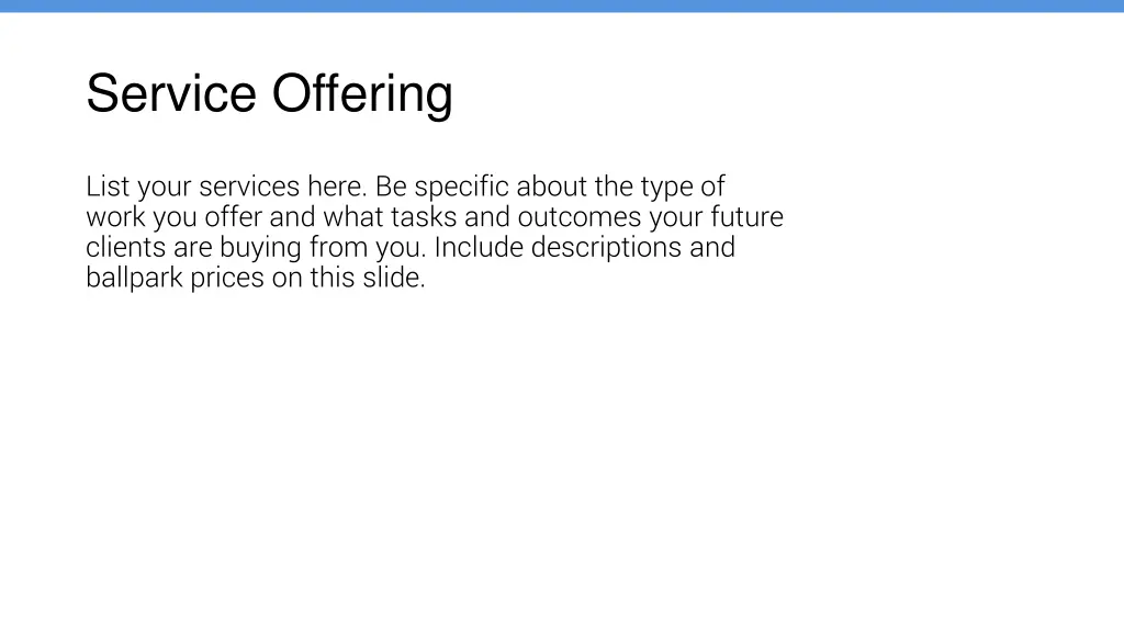 service offering