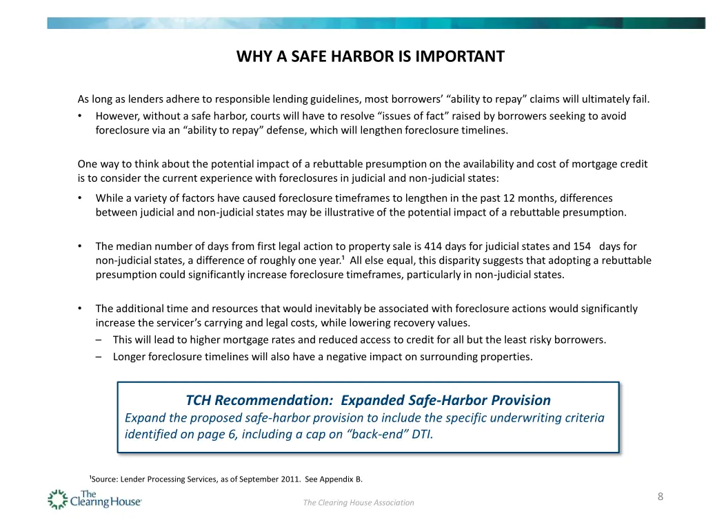 why a safe harbor is important