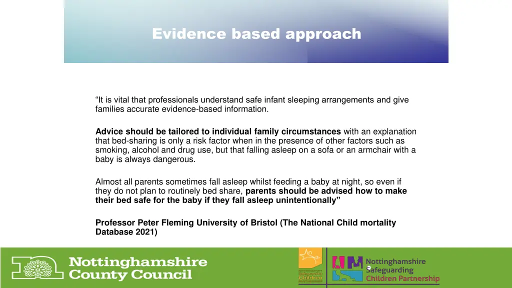 evidence based approach