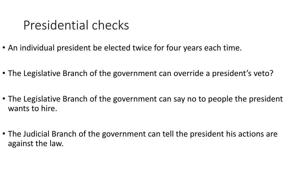 presidential checks