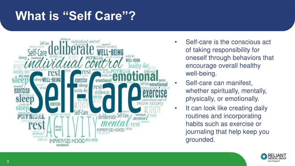 what is self care