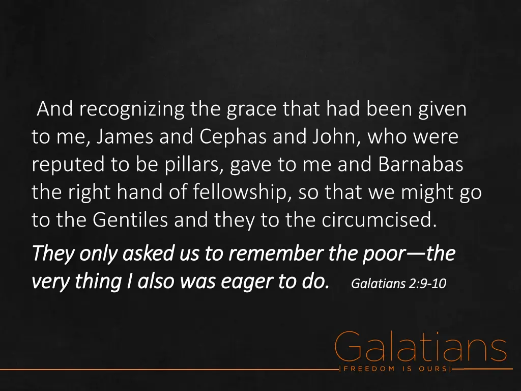 and recognizing the grace that had been given