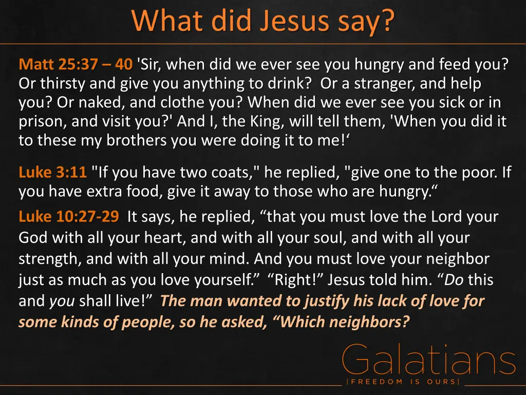 what did jesus say