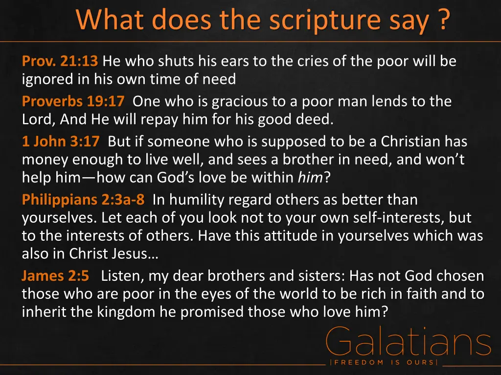 what does the scripture say