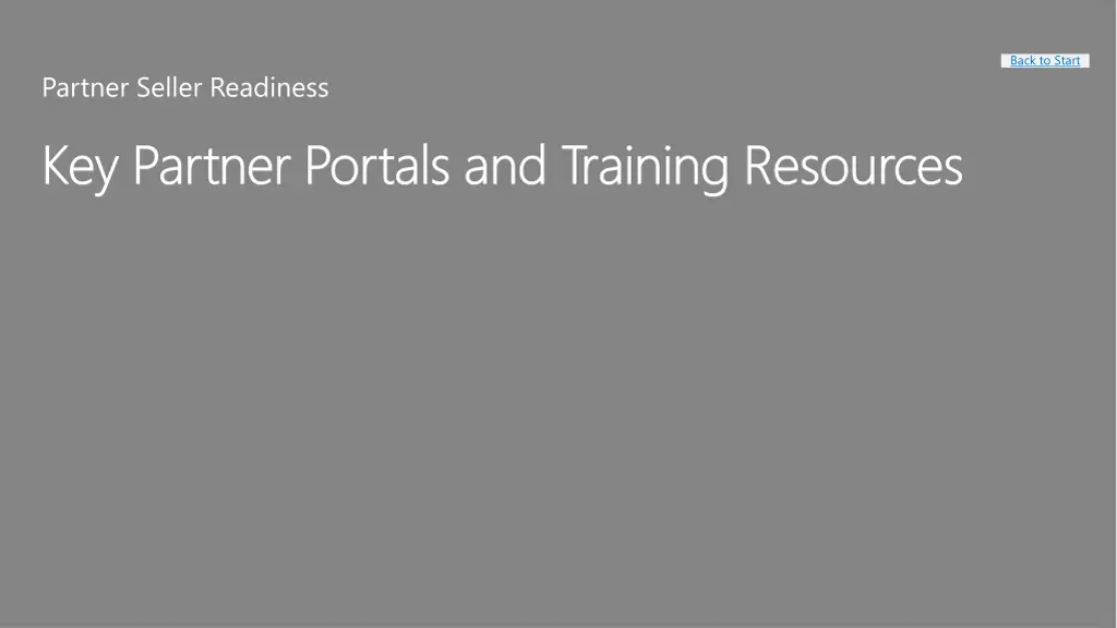 key partner portals and training resources
