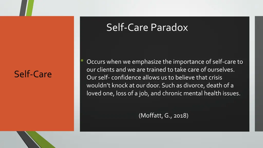 self care paradox