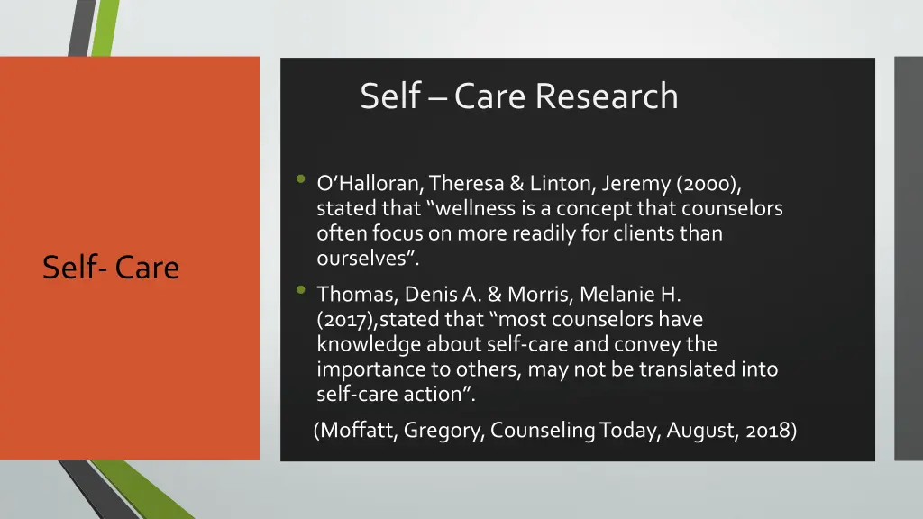 self care research