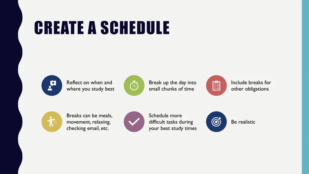 create a schedule