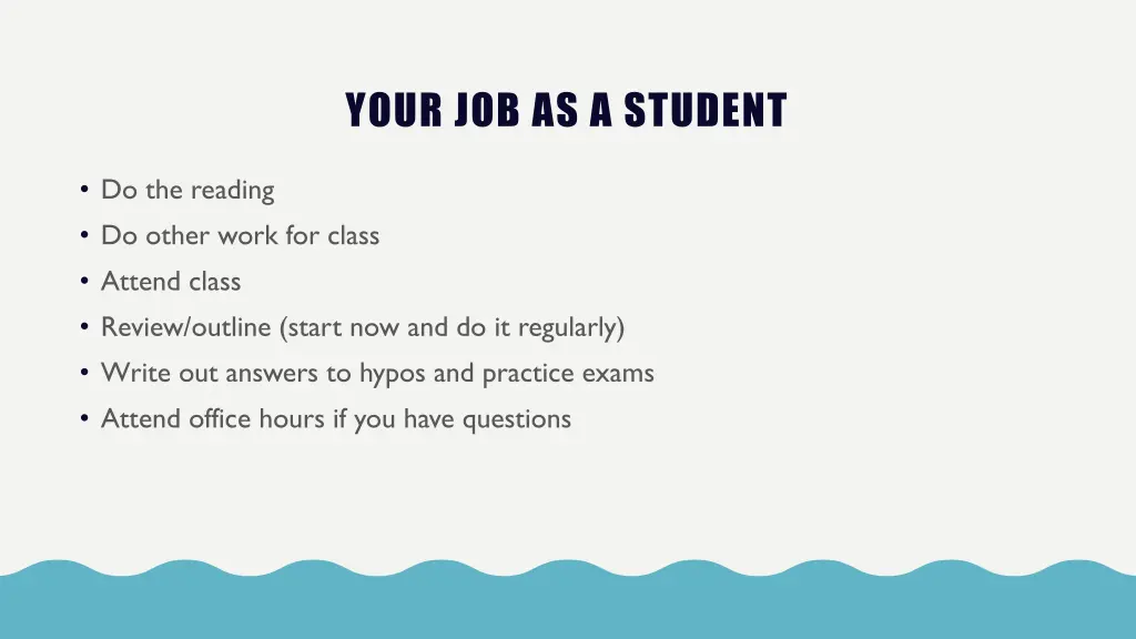 your job as a student