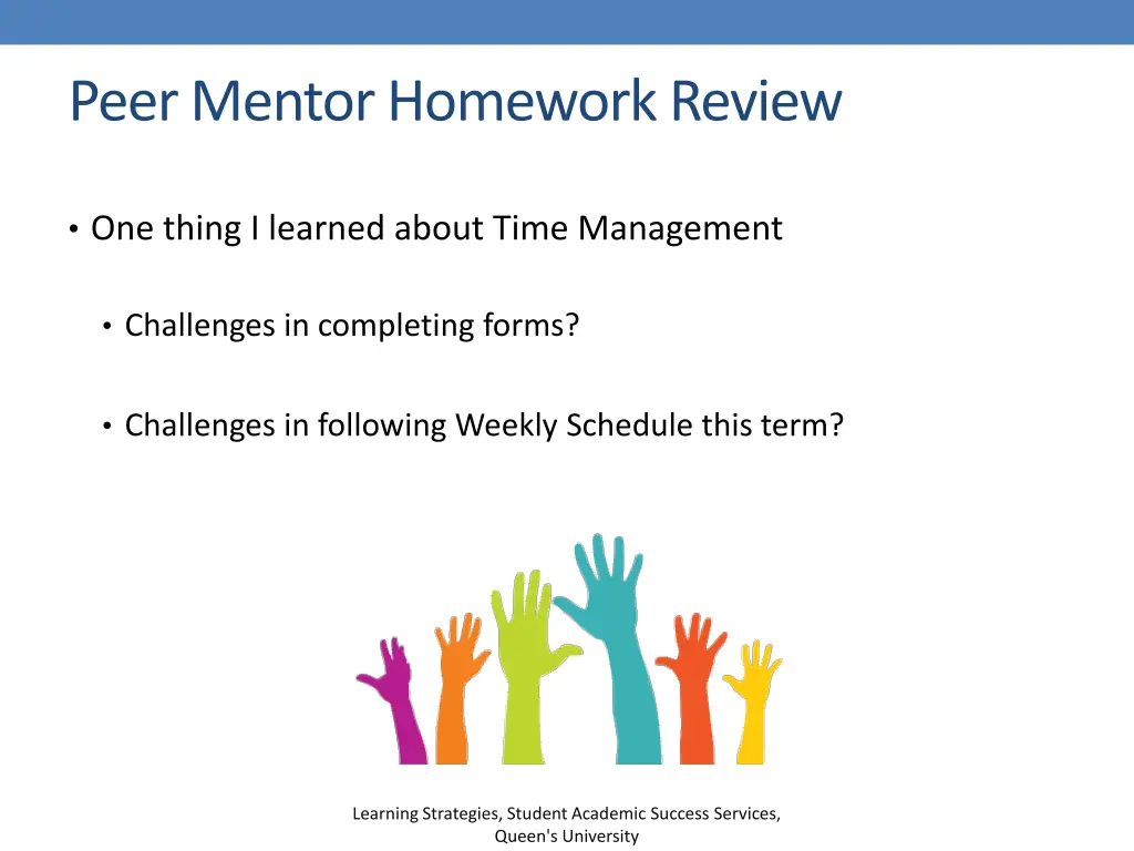 peer mentor homework review