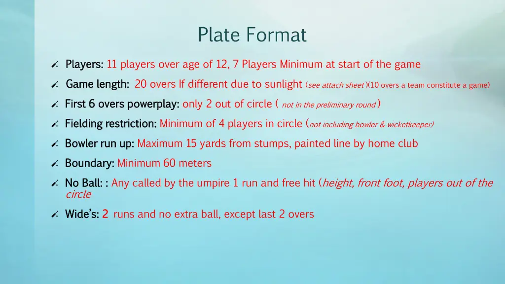 plate format