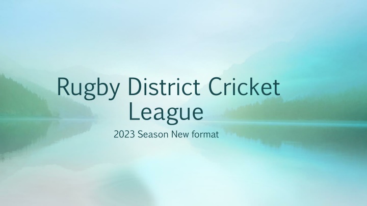 rugby district cricket league 2023 season
