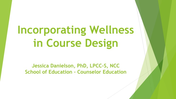 incorporating wellness in course design