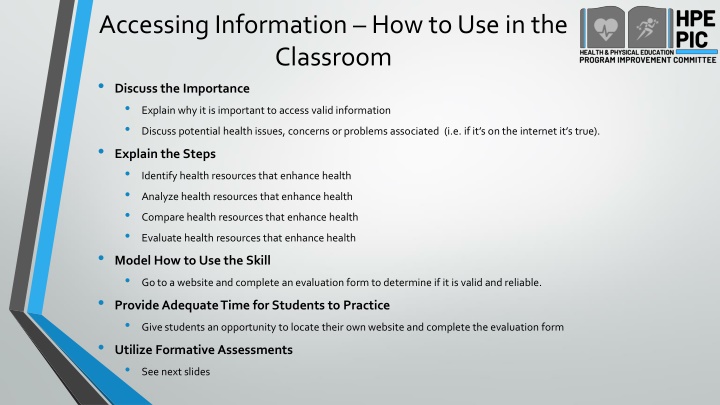 accessing information how to use in the classroom