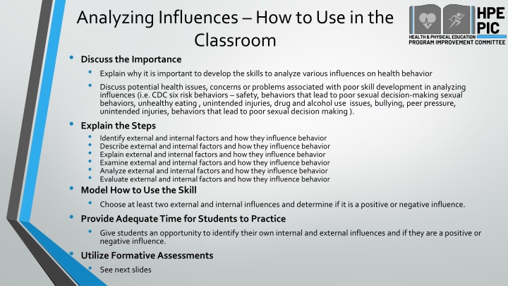 analyzing influences how to use in the classroom