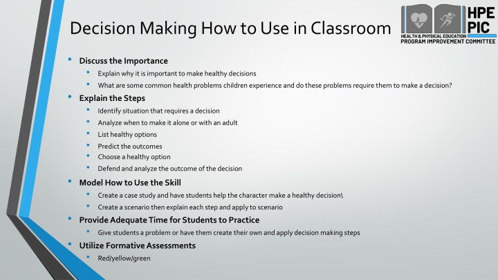 decision making how to use in classroom