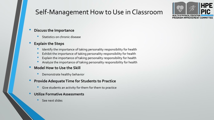 self management how to use in classroom
