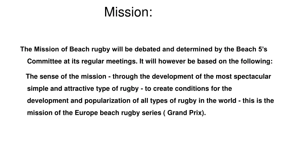 mission