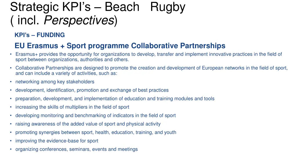 strategic kpi s beach rugby incl perspectives 12