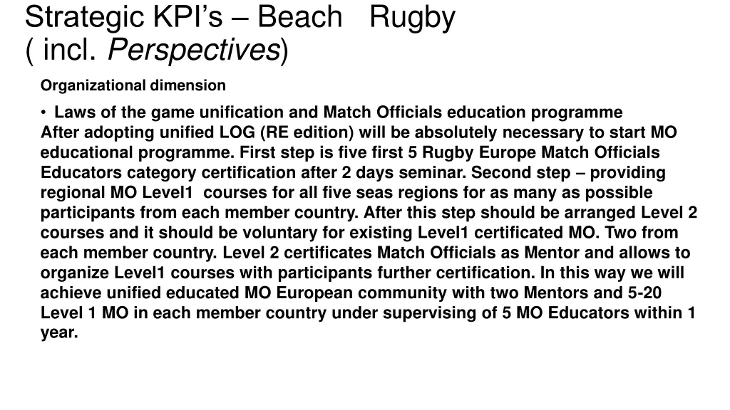 strategic kpi s beach rugby incl perspectives 4
