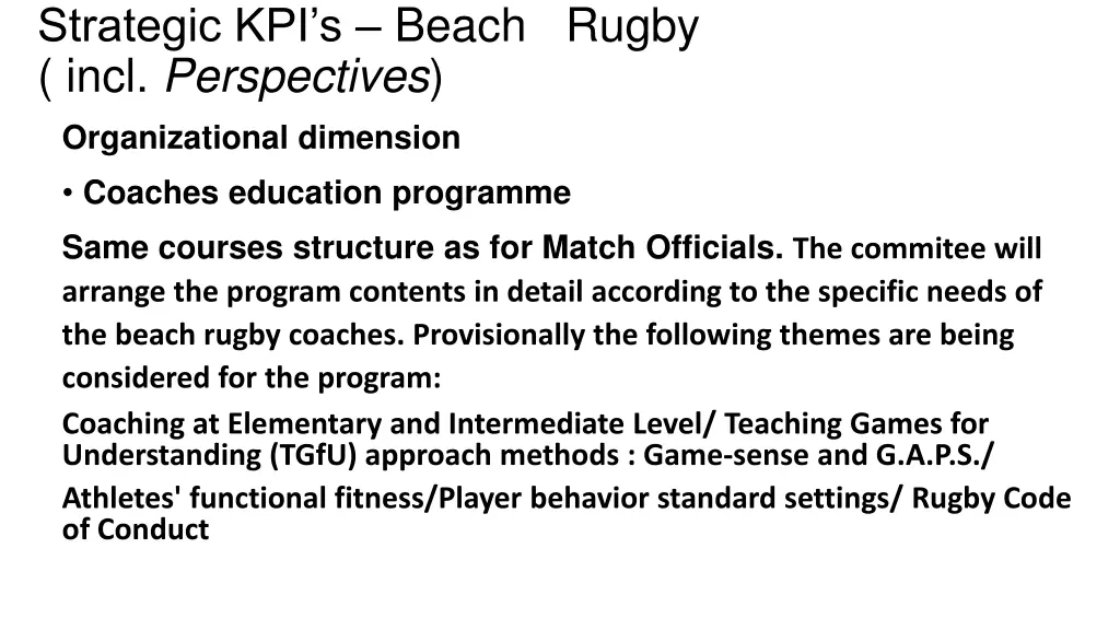 strategic kpi s beach rugby incl perspectives 5