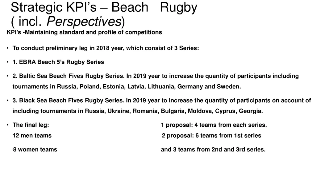 strategic kpi s beach rugby incl perspectives 8