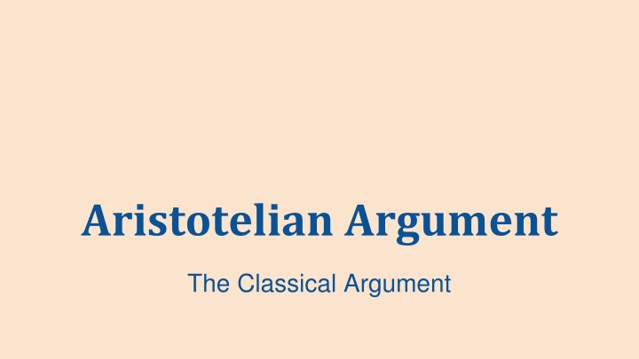 aristotelian argument