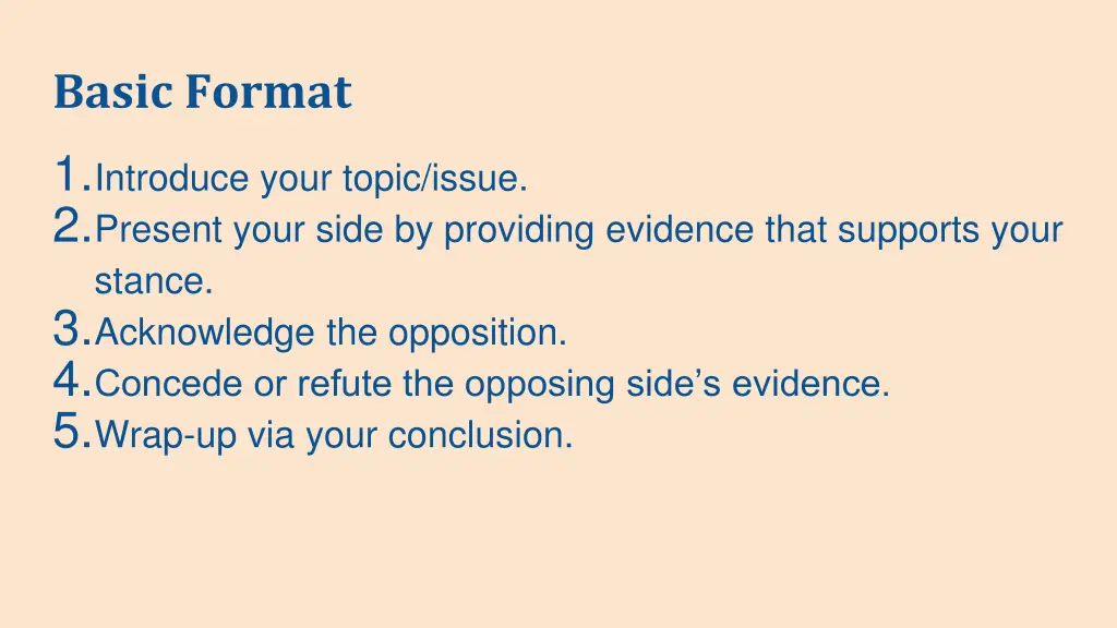 basic format 1 introduce your topic issue