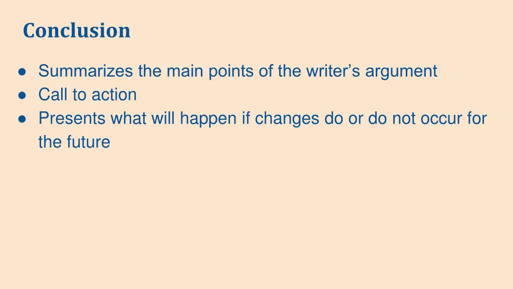 conclusion