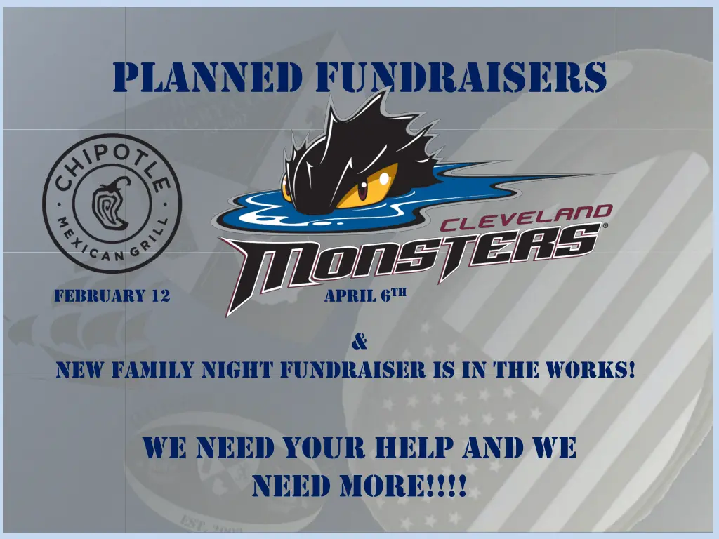 planned fundraisers