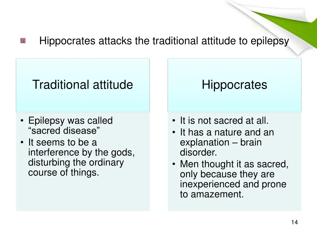 hippocrates attacks the traditional attitude