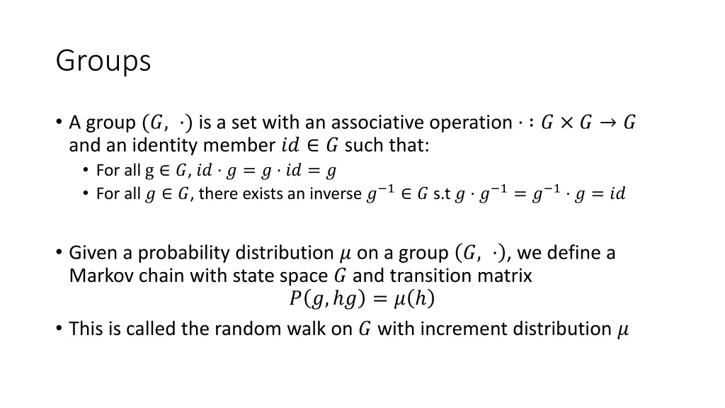 groups