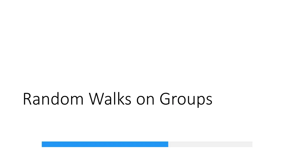 random walks on groups