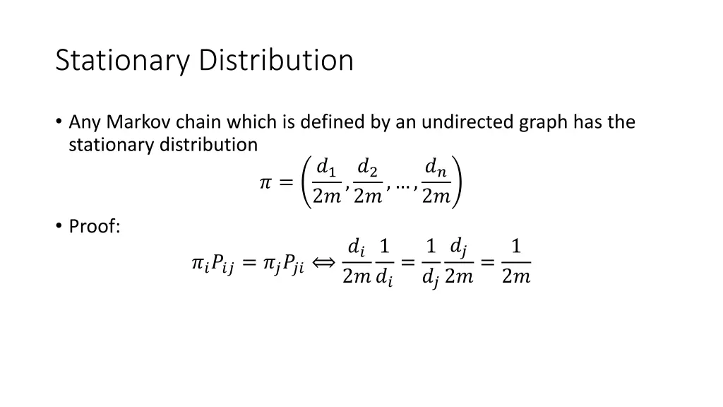 stationary distribution