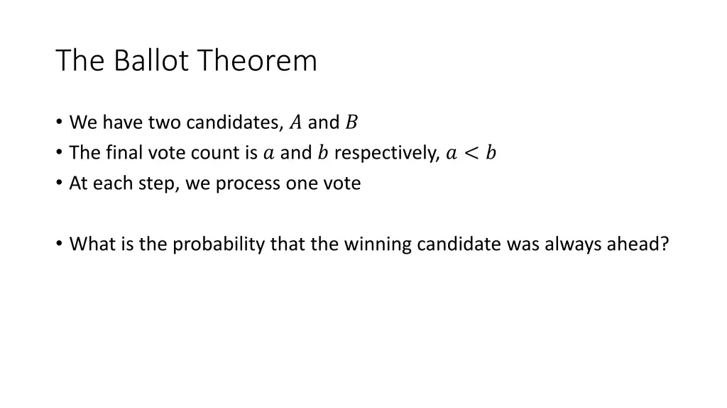 the ballot theorem