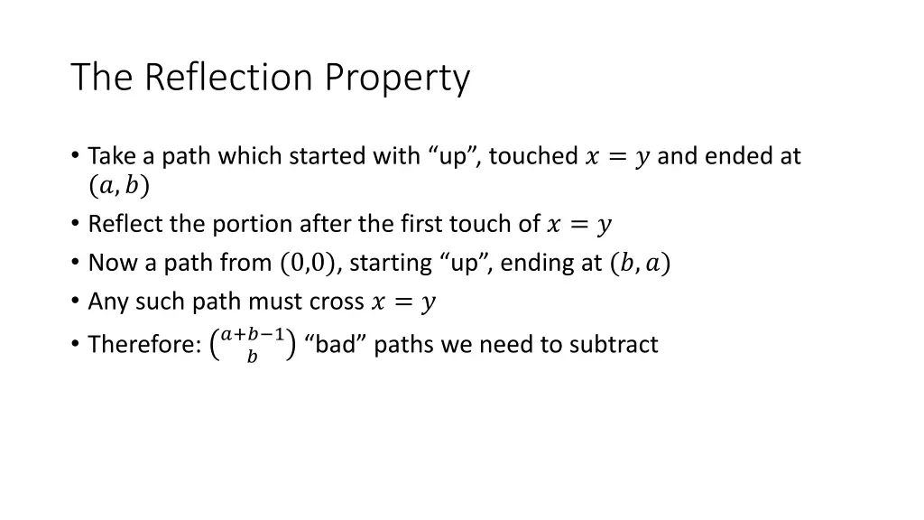 the reflection property