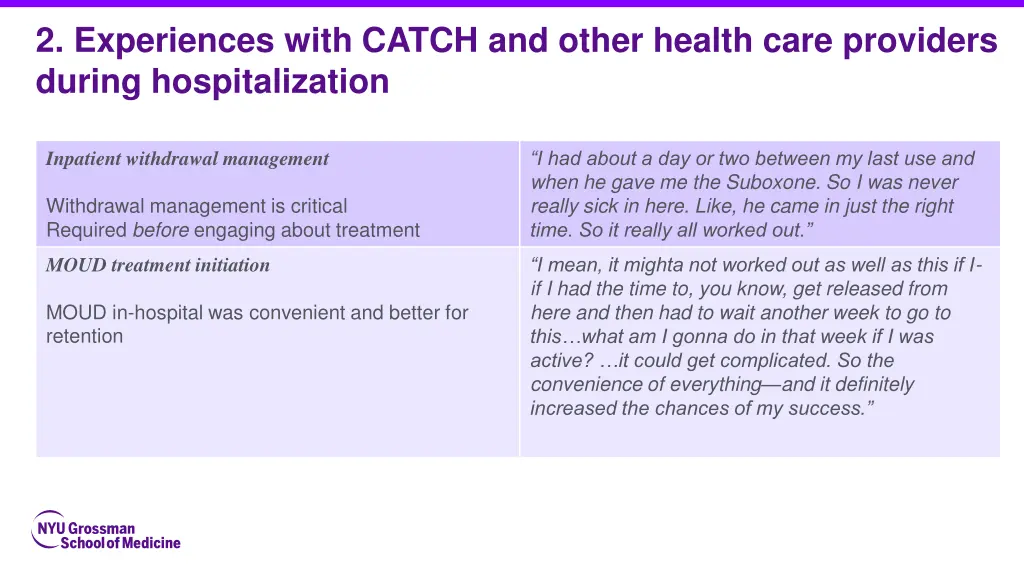 2 experiences with catch and other health care 1