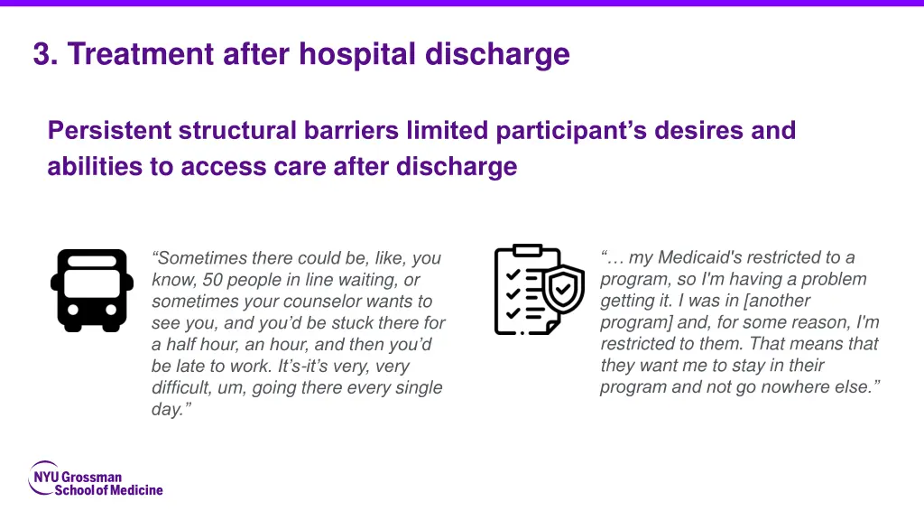 3 treatment after hospital discharge