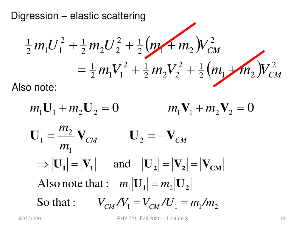 digression elastic scattering