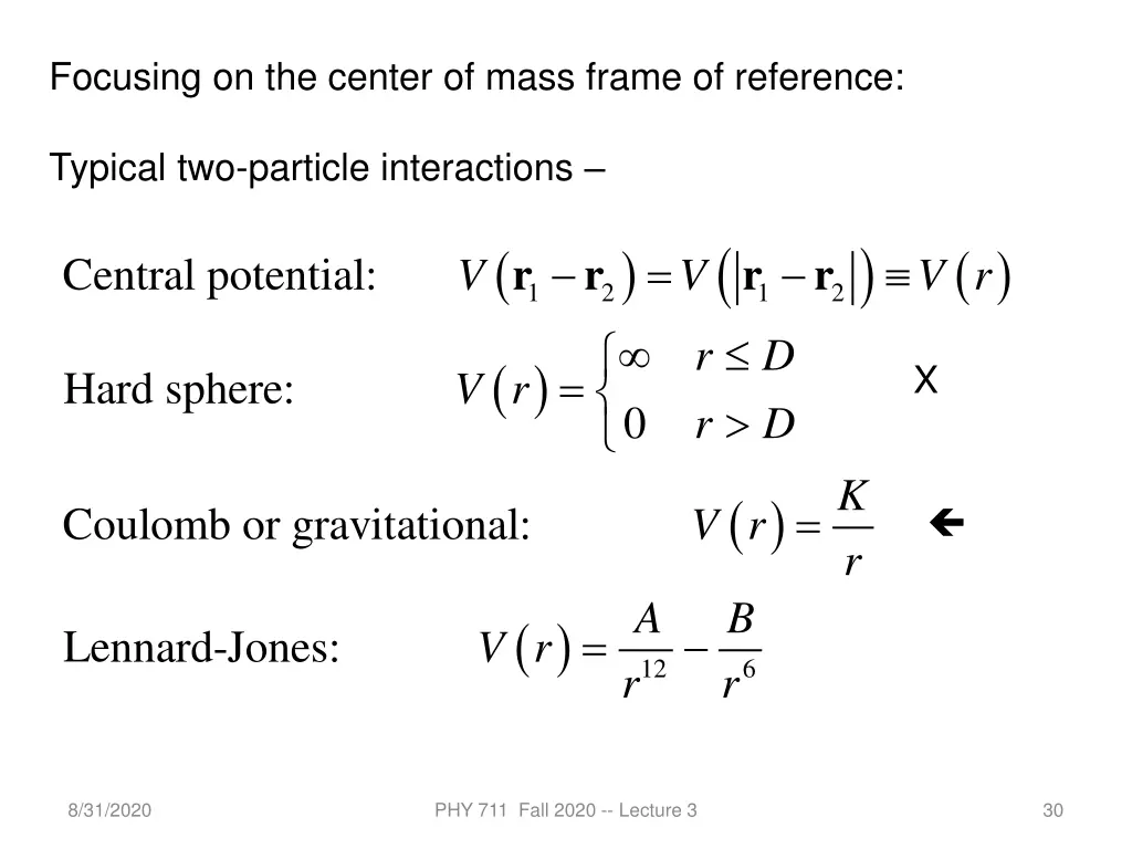 focusing on the center of mass frame of reference