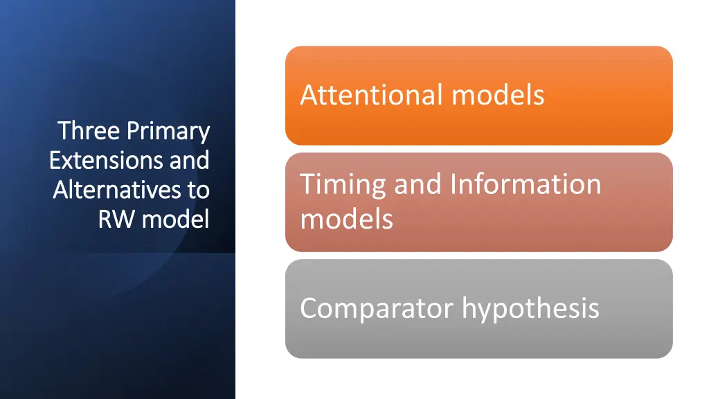 attentional models