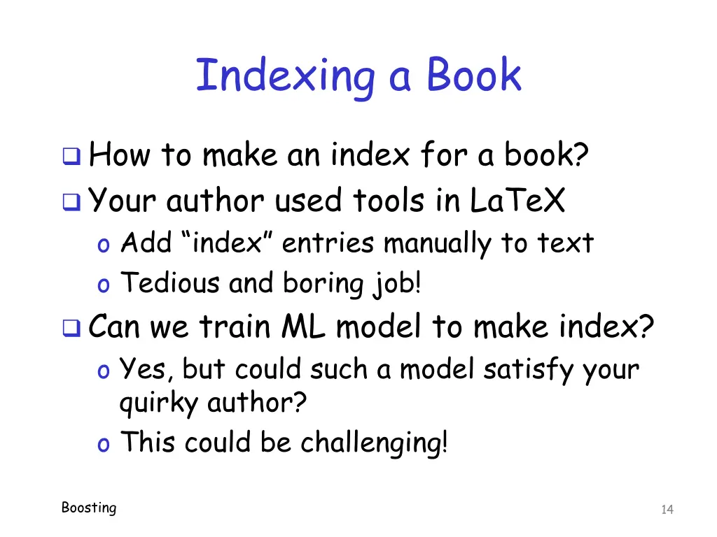 indexing a book