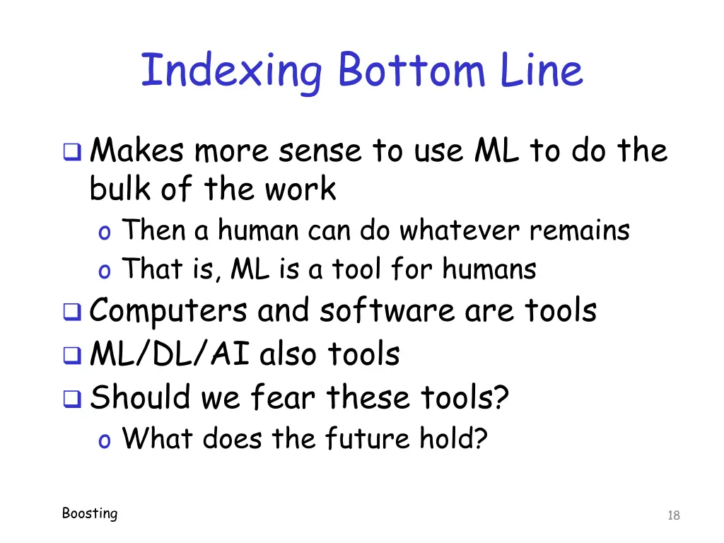 indexing bottom line