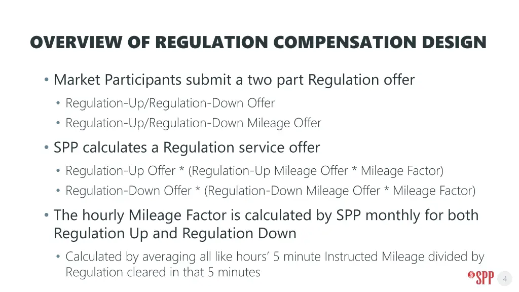 overview of regulation compensation design